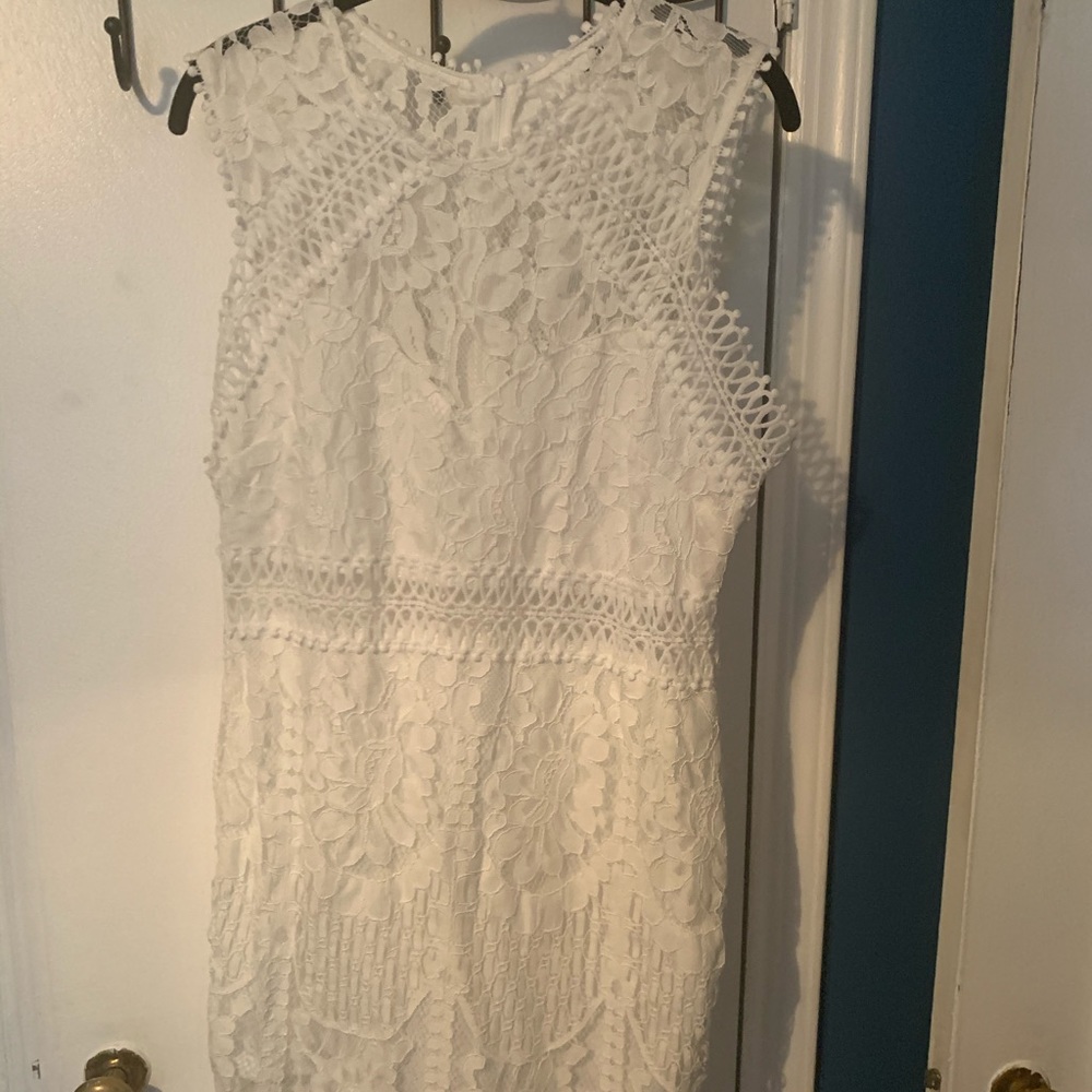 Stretchy lace lined dress